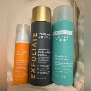 Paula’s choice bundle - 2% BHA, Vitamin C, Milky toner